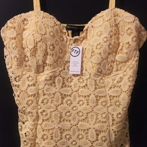 Bustier style yellow blouse/top